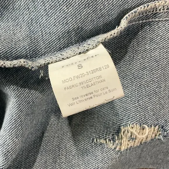 Retrofete Distressed Blue Rissa Denim Jacket Size S - Picture 3 of 4